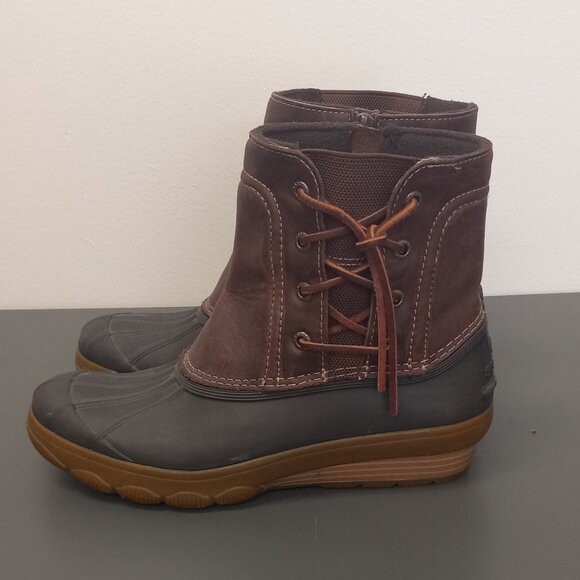 Sperry Saltwater Rubber Waterproof Duck Rain Boots - Women's size 8 - Picture 2 of 10